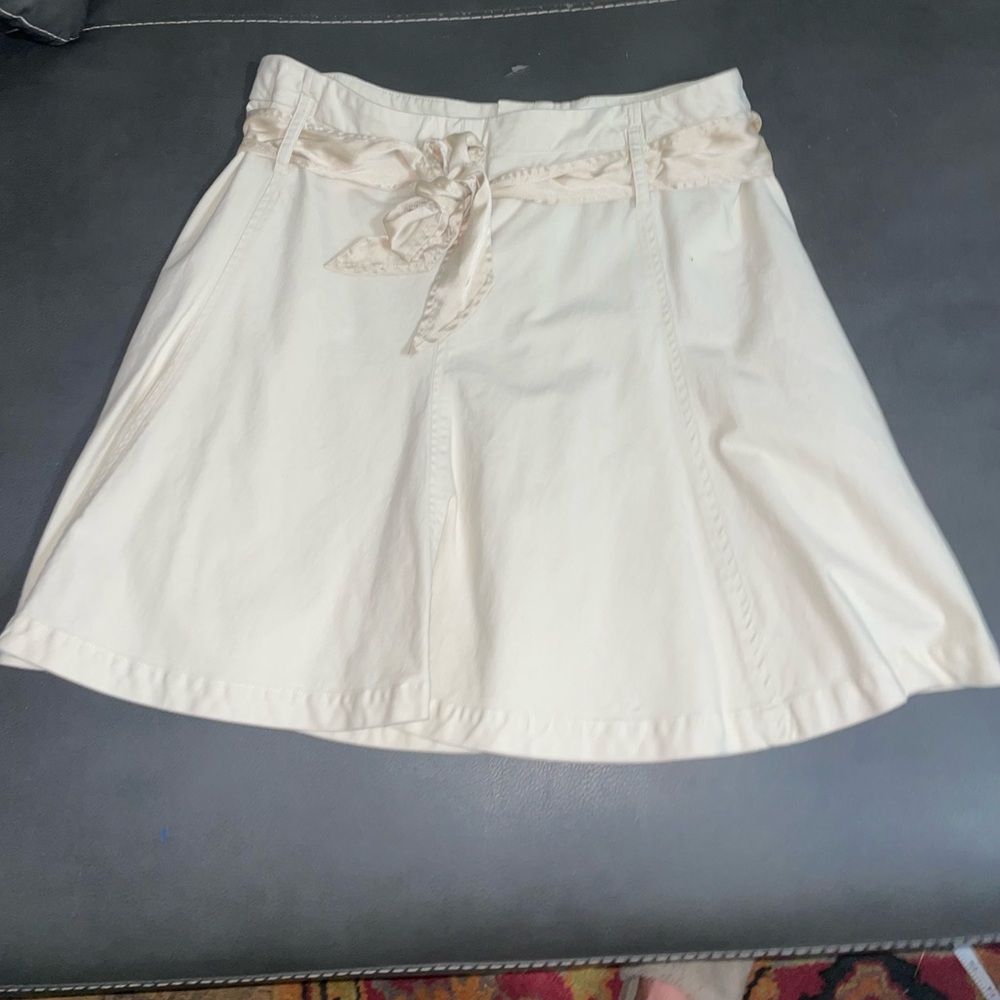 Banana Republic | Belted A-Line Skirt | Ivory | Size 16